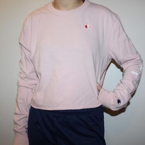 Pink Champion Cropped Long Sleeve